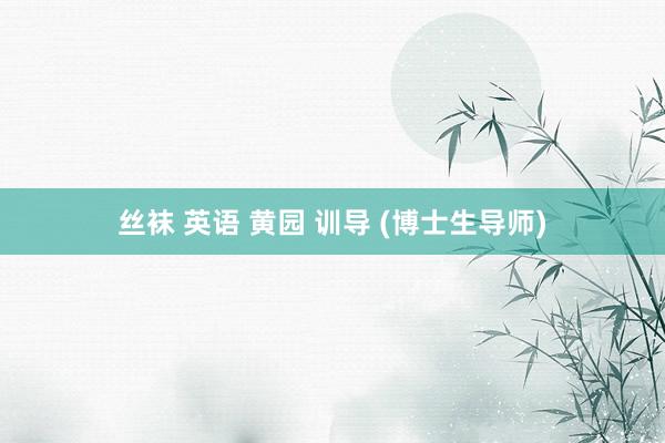 丝袜 英语 黄园 训导 (博士生导师)