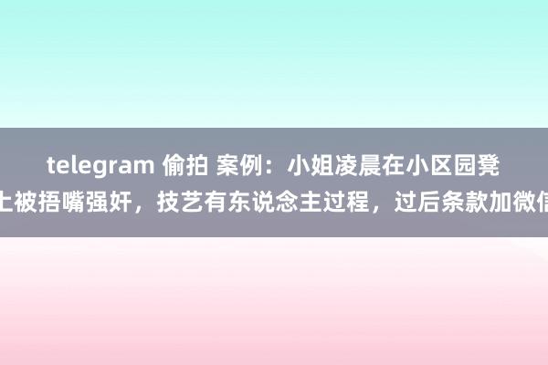 telegram 偷拍 案例：小姐凌晨在小区园凳上被捂嘴强奸，技艺有东说念主过程，过后条款加微信