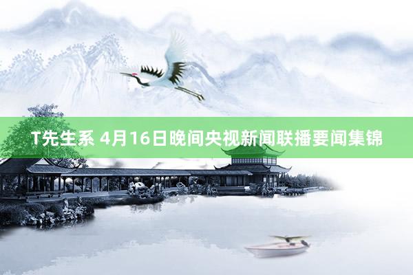 T先生系 4月16日晚间央视新闻联播要闻集锦